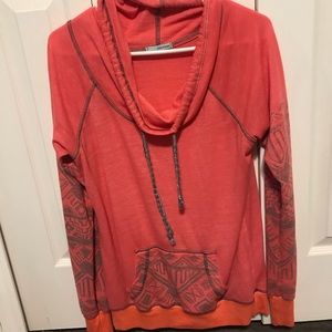 Bright Salmon / Cowl Neck Sweater